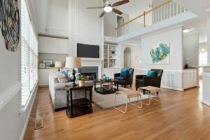 High Ceiling Living Room