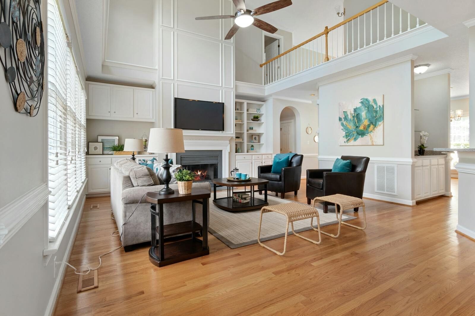 High Ceiling Living Room
